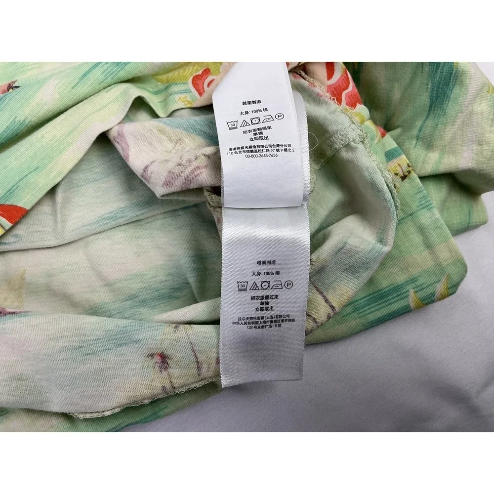 Polo Ralph Lauren Aloha Hawaiian Print T Shirt‎ Classic Fit Mens Medium Classic